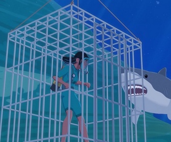 Oum le dauphin blanc - S03 E46 - La Cage Aux Requins
