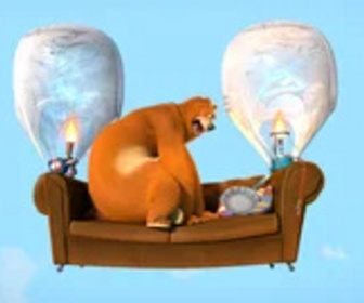 Grizzy et les lemmings - Ours dans les nuages